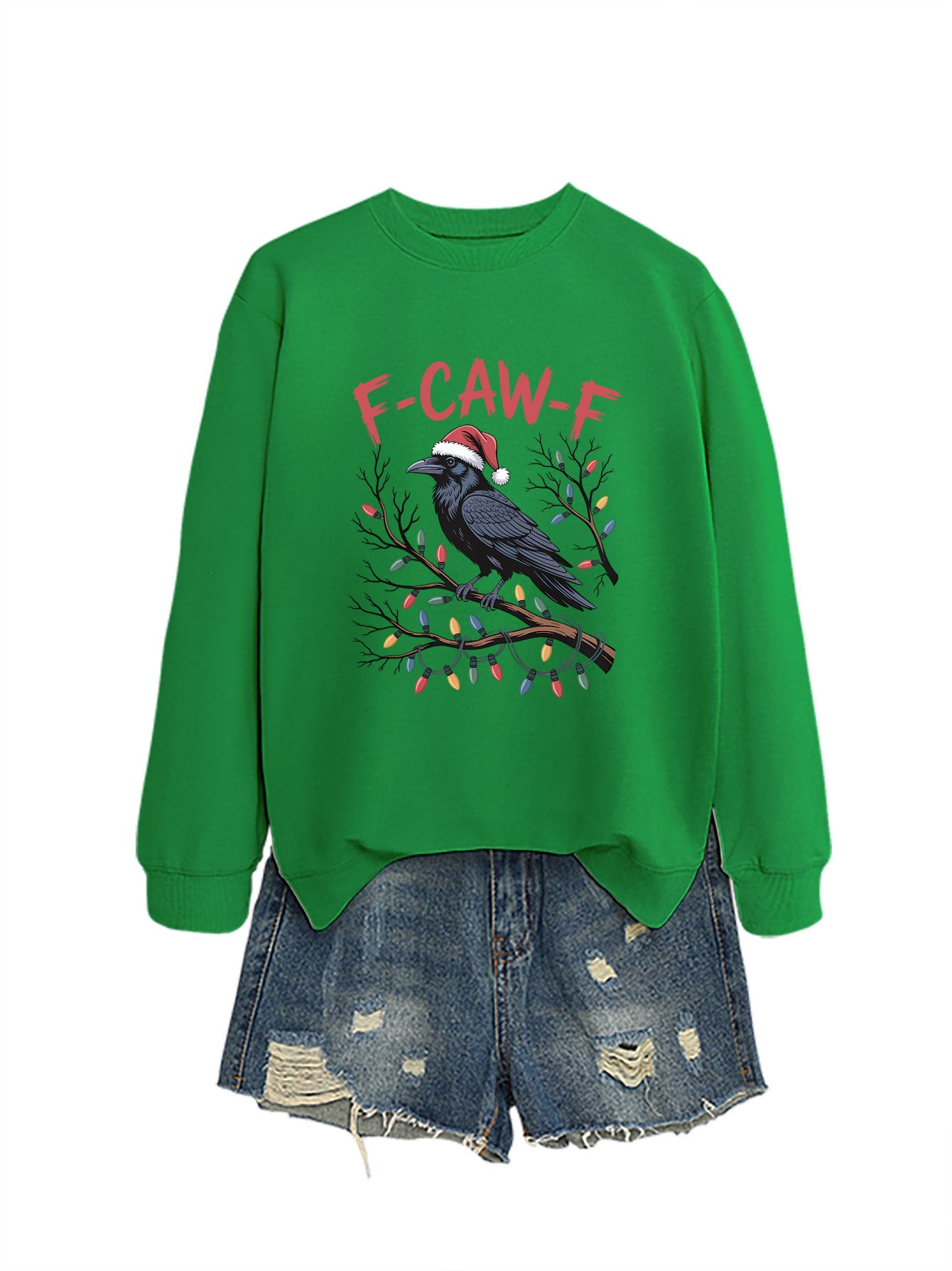 F Caw f Bird Light Bulb Autumn/Winter Round Neck Hoodie
