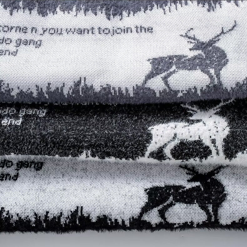 Christmas Elk Knitted Sweater Men's Autumn/Winter Knitted Sweater
