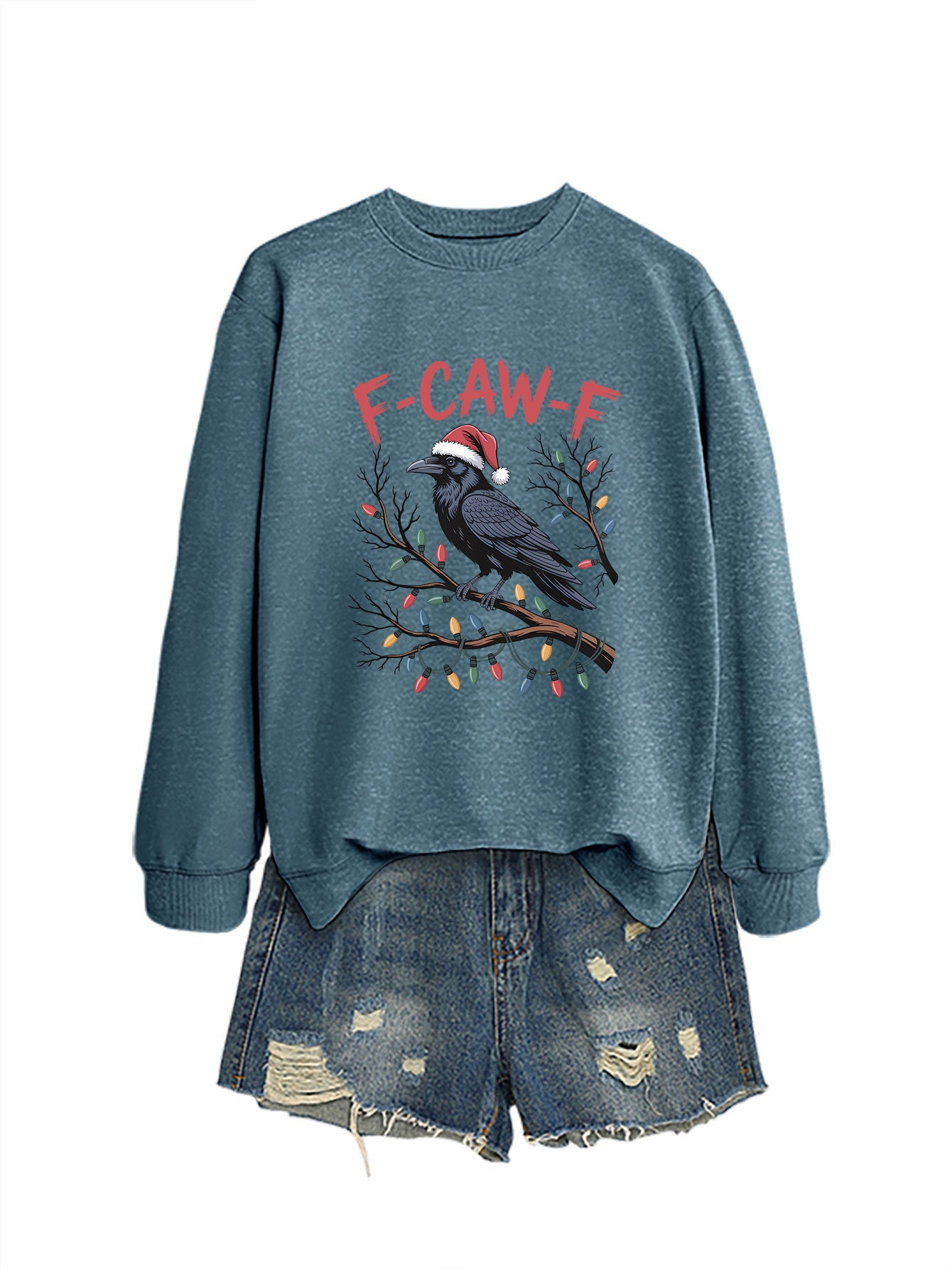 F Caw f Bird Light Bulb Autumn/Winter Round Neck Hoodie