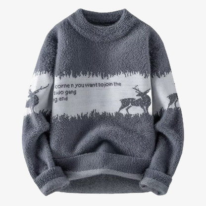 Christmas Elk Knitted Sweater Men's Autumn/Winter Knitted Sweater